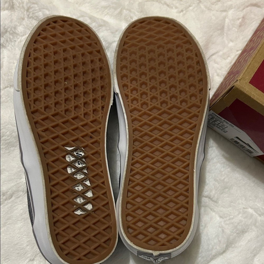 Vans Women's Sparkle Slip-On Sneakers - Black and Silver - Picture 7 of 7